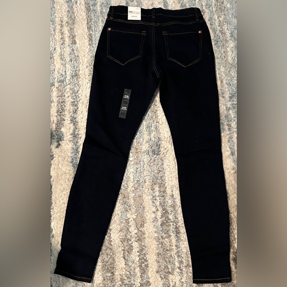 INC Denim Mid-Rise Madison Skinny Jean Tikglo Wash NWT size 2/26S - Picture 5 of 5